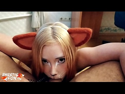❤️ Kitsune ngulu kontol lan cum ing dheweke tutuk ️ Porno ing kita ☑